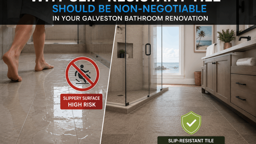 Why Slip-Resistant Tile Should Be Non-Negotiable in Your Galveston Bathroom Renovation