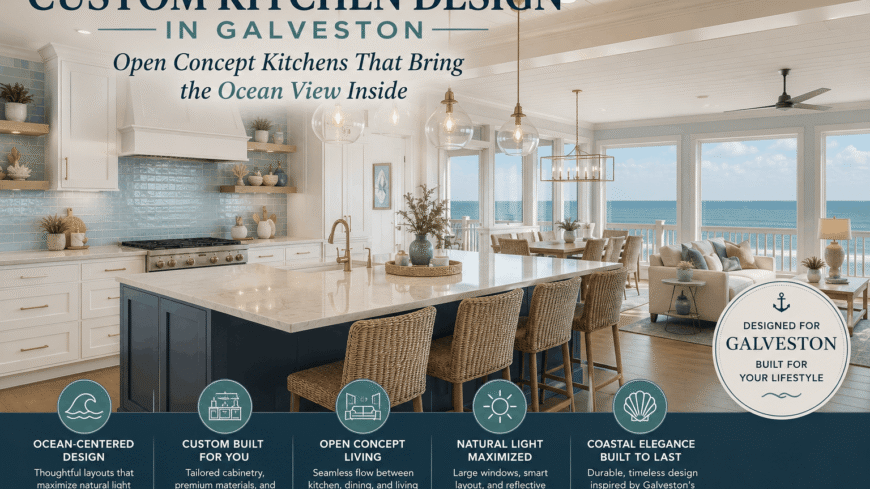 Custom Kitchen Design in Galveston: Open Concept Kitchens That Bring the Ocean View Inside